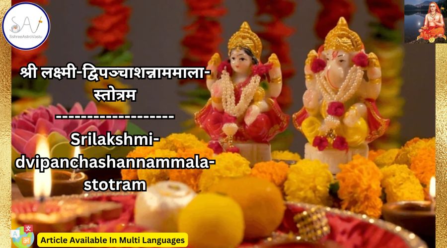 श्रीलक्ष्मी-द्विपञ्चाशन्नाममाला-स्तोत्रम