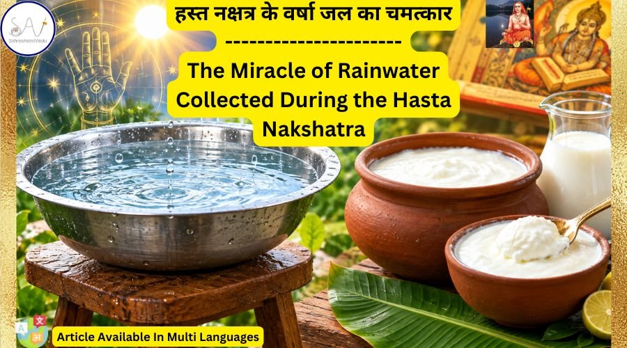 हस्त नक्षत्र के वर्षा जल का चमत्कार